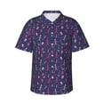 thumbnail image 1 of Pofeuu Dance Skull Star Print Hawaiian Shirt for Men Sleeves Casual Button Down Summer Beach Dress Shirts T-Shirts,Medium, 1 of 7