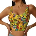 thumbnail image 1 of Pofeuu Dancing African Womens Print Sports Bra for Women Sexy Vest Yoga Running Gym Fitness Crop Bras Tops-X-Large, 1 of 8