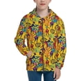 thumbnail image 1 of Pofeuu Dancing African Women Print Teenage Zipper Hoodie Sweatshirts Hooded Casual Jackets With Pocket For Boys Girls-Small, 1 of 6