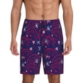 thumbnail image 1 of Pofeuu Dandelions Flowers With Dragonflies Print Men's Soft Woven Elastic Waistband Sleep Pajama Short-X-Large, 1 of 6