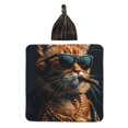 Pofeuu Dapper Cat in Sunglasses Print Newborn Swaddle Blanket with