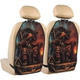 thumbnail image 1 of Pofeuu Dark Skull King Throne Print 2 Pack PU Leather Kick Mat Back Seat Protector, Universal Car Seat Back Organizer, Waterproof Backseat Protector For Most Car, 1 of 8
