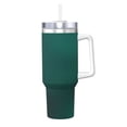 thumbnail image 1 of Pofeuu Dark teal green Print 40oz Ice Bully With Handle And Straw Stainless Steel Vacuum Insulated Cup And 2 In 1 Straw Lid, 1 of 8