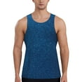 thumbnail image 1 of Pofeuu Deep Blue Glitter Print Men's Workout Tank Tops Sleeveless Muscle Gym Shirt Quick Dry-3X-Large, 1 of 7