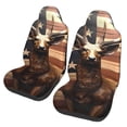 thumbnail image 1 of Pofeuu Deer American Flag Vintage Print Automotive Car Seat Covers Flat Cloth Full Set Seat Covers,Car Seat Covers front seats for Cars Trucks and SUVs(Two packs), 1 of 7