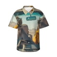 thumbnail image 1 of Pofeuu Desert Monkeys Drive Print Hawaiian Shirt for Men Sleeves Casual Button Down Summer Beach Dress Shirts T-Shirts,Medium, 1 of 7