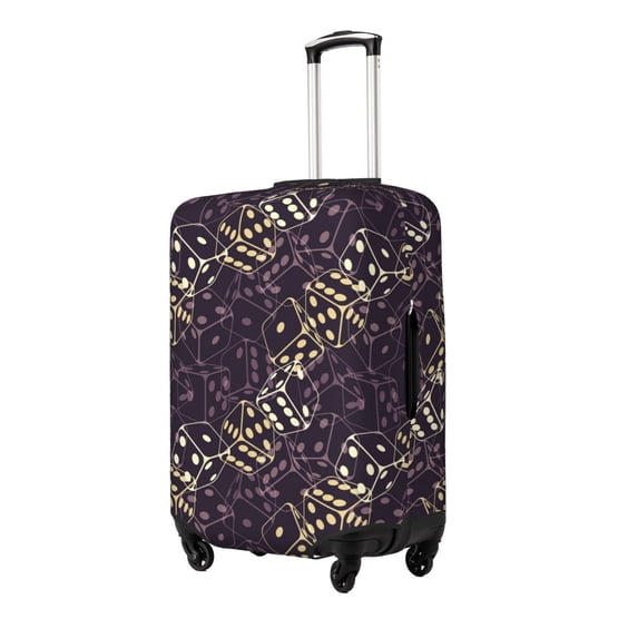 Pofeuu Dice Print Luggage Suitcase Cover Protector Luggage Washable Covers Aesthetic for 18/24/28/32 inch Luggage(No luggage included)-Small