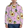 thumbnail image 1 of Pofeuu Different Avocados Print Mens Casual Hooded Collar Drawstring Hoodies Pullover Sweatshirts Casual Long Sleeve Shirts-Medium, 1 of 7