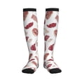 thumbnail image 1 of Pofeuu Different Meat Print Compression Socks for Women & Men Circulation - Best Support for Nurses,Running,Athletic,Sports, 1 of 7
