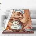 thumbnail image 1 of Pofeuu Dinosaur Baking Delight Print Ultra-Soft Micro Fleece Blanket,for Bed Or Sofa,All Season Throw Blankets Flannel Blanket-60"x50", 1 of 7