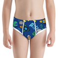 thumbnail image 1 of Pofeuu Dinosaur In Space Print Boy's Briefs Toddler Boys' Underwear, Organic Cotton, Comfort Briefs-X-Large, 1 of 7