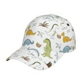 thumbnail image 1 of Pofeuu Dinosaur Print Adult Adjustable Embroidered Graphic Baseball Hat for Men and Women, 1 of 6