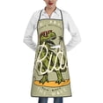 thumbnail image 1 of Pofeuu Dinosaur Print Aprons with Pockets, Cute Aprons for Kitchen, Cooking, Server, Barber, Chef Apron, 1 of 7