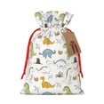 thumbnail image 1 of Pofeuu Dinosaur Print Burlap Bags with Drawstrings Drawstring Gift Bags Pouch Bag for Thankgiving Birthday Party Gift Wrapping Treats and Party Favors-Small, 1 of 9