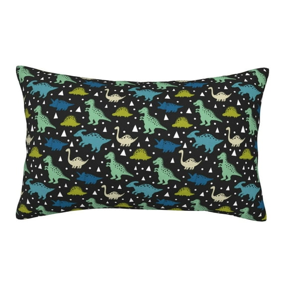 Pofeuu Dinosaur Print Polyester Microfiber Plush Pillowcases, Super Soft and Cozy Pillow Case Covers with Envelop Closure(Pillow core not included)-16"x24"