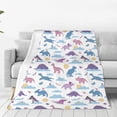 thumbnail image 1 of Pofeuu Dinosaur Print Ultra-Soft Micro Fleece Blanket,for Bed Or Sofa,All Season Throw Blankets Flannel Blanket-50"x40", 1 of 7