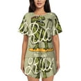 thumbnail image 1 of Pofeuu Dinosaur Print Women's Pajama Set Short/Shorts Soft Button PJs Elastic Drawstring Waist Sleepwear-Small, 1 of 6