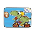 thumbnail image 1 of Pofeuu Dinosaur Riding a Motorcycle Print Laptop Carrying Case,13-15-Inch Laptop and Tablet, Sleek Design, Durable and Water-Repellent Fabric, Business Casual or School-15 inch, 1 of 8