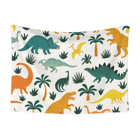 Pofeuu Dinosaurs and Tropical Leaves Print Puppy Blanket,Dog Blankets,Pet Blanket Cozy Cat Blankets for Indoor Cats, Fuzzy Pet Blanket for Kitten Doggy Dog Blankets-Small