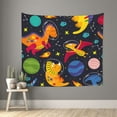 thumbnail image 1 of Pofeuu Dinosaurs in Space Print Wall Tapestry Decoration Wall Hanging Tapestry 60 x 51 Inch, 1 of 6