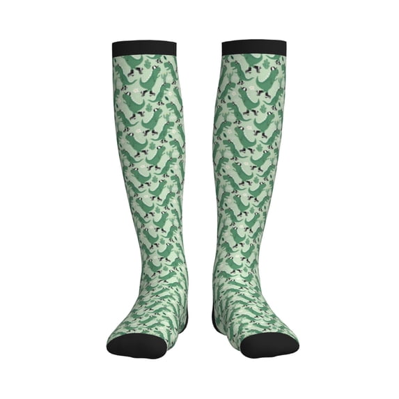 Pofeuu Dinosaurs on Roller Skater Print Compression Socks for Women & Men Circulation - Best Support for Nurses,Running,Athletic,Sports