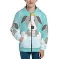 thumbnail image 1 of Pofeuu Dog In Bathtub Print Teenage Zipper Hoodie Sweatshirts Hooded Casual Jackets With Pocket For Boys Girls-Small, 1 of 6