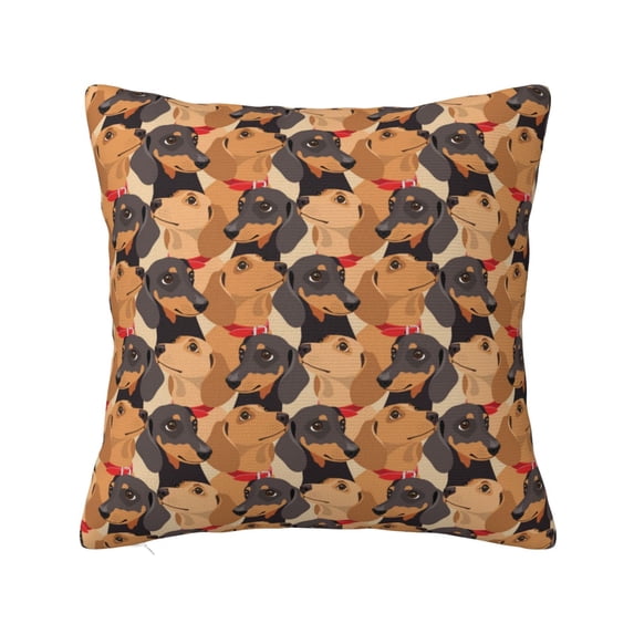 Pofeuu Dog Print Double-sided plush pillowcase Square Throw Pillow Covers Pillows Cover for Living Room Bedroom Sofa Couch Cushion Cover(No pillow core)-26"x26"