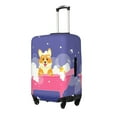 thumbnail image 1 of Pofeuu Dog Washes in a Pink Bath Print Luggage Suitcase Cover Protector Luggage Washable Covers Aesthetic for 18/24/28/32 inch Luggage（No luggage included）-Large, 1 of 7
