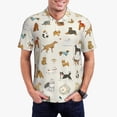 thumbnail image 1 of Pofeuu Dogs Funny Pets Print Men's Loose Fit Midweight Short-Sleeve Pocket Polo-3X-Large, 1 of 6