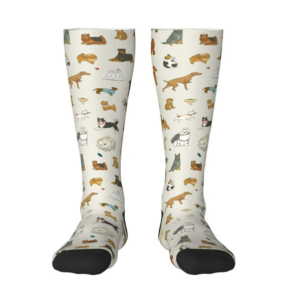 Pofeuu Dogs Funny Pets Print Stockings, Adult Running Hiking Socks for Youth and Adult