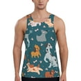 thumbnail image 1 of Pofeuu Dogs Print Men's Workout Tank Tops Sleeveless Muscle Gym Shirt Quick Dry-3X-Large, 1 of 7