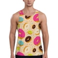 thumbnail image 1 of Pofeuu Donuts Print Men's Workout Tank Tops Sleeveless Muscle Gym Shirt Quick Dry-4X-Large, 1 of 7