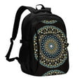thumbnail image 1 of Pofeuu Dot Mandala Print Storage Laptop Backpack with USB Charging Port[Water Resistant] College Computer Bookbag Fits, 1 of 7
