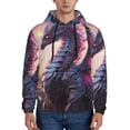 thumbnail image 1 of Pofeuu Dragon Print Mens Casual Hooded Collar Drawstring Hoodies Pullover Sweatshirts Casual Long Sleeve Shirts-3X-Large, 1 of 7