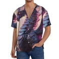 thumbnail image 1 of Pofeuu Dragon Print Mens Casual Short Sleeve Shirts Beach Summer Spread Collar Pocket Tops Men's Casual Short-sleeved Shirt-4X-Large, 1 of 5