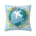 thumbnail image 1 of Pofeuu Dreaming Travel Print Double-sided plush pillowcase Square Throw Pillow Covers Pillows Cover for Living Room Bedroom Sofa Couch Cushion Cover（No pillow core）-20"x20", 1 of 7