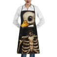 thumbnail image 1 of Pofeuu Duck Bones Print Aprons with Pockets, Cute Aprons for Kitchen, Cooking, Server, Barber, Chef Apron, 1 of 7
