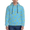 thumbnail image 1 of Pofeuu Duck Swimming Print Mens Casual Hooded Collar Drawstring Hoodies Pullover Sweatshirts Casual Long Sleeve Shirts-, 1 of 7