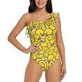 thumbnail image 1 of Pofeuu Duck1 Print Women's One Piece Swimsuits One Shoulder Swimwear Asymmetric Ruffle Monokinis Bathing Suits-XX-Large, 1 of 6