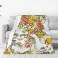 thumbnail image 1 of Pofeuu Ducks and Flowers Print Ultra-Soft Micro Fleece Blanket,for Bed Or Sofa,All Season Throw Blankets Flannel Blanket-50"x40", 1 of 7
