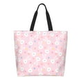 thumbnail image 1 of Pofeuu Easter Cute Rabbit Print Reusable Grocery Bags - Washable, Foldable, Packable Tote, Large Handles, Heavy Duty, Zippered Top Pouch, 1 of 8