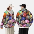 thumbnail image 1 of Pofeuu Easter Eggs1 Print Sun Protection Outdoor Lightweight Full Zip UV Cooling Hoodie Long Sleeve Summer Clothing for Outdoor Hiking-Small, 1 of 5