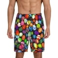 thumbnail image 1 of Pofeuu Easter Eggs2 Print Men's Soft Woven Elastic Waistband Sleep Pajama Short-XX-Large, 1 of 6