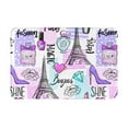 thumbnail image 1 of Pofeuu Eiffel Tower and Hearts Print Flannel Doormats Rug16"x24"Rug Washable Doormats Indoor Outdoor Rugs for Layered Front Door Mats, Porch, Kitchen, Entryway, 1 of 7