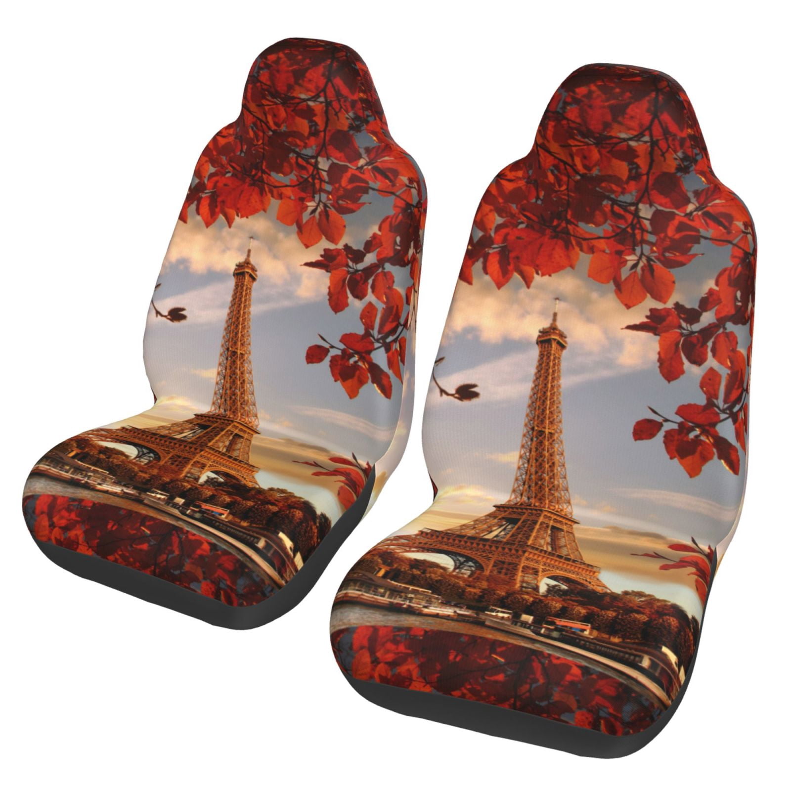 Paris Print Pattern Universal Fit Car Seat Covers