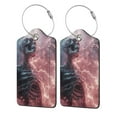 thumbnail image 1 of Pofeuu Electric Skeleton Surrealism Print Luggage Tags, Privacy Cover ID Label with Stainless Steel Loop and Address Card for Travel Bag Suitcase-4 PCS, 1 of 5