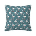 thumbnail image 1 of Pofeuu Elegant Flamingo Print Double-sided plush pillowcase Square Throw Pillow Covers Pillows Cover for Living Room Bedroom Sofa Couch Cushion Cover（No pillow core）-26"x26", 1 of 7