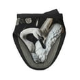 thumbnail image 1 of Pofeuu Elegant Swans Black Background Print Thickened Mini Silicone Oven Mitts Heat Resistant, Rubber Oven Mitt Gloves, Finger Pinch Grips, Pot Holder, Silicone Potholder, 1 of 7