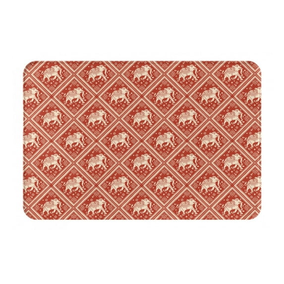 Pofeuu Elephant animal Print Flannel Doormats Rug16"x24"Rug Washable Doormats Indoor Outdoor Rugs for Layered Front Door Mats, Porch, Kitchen, Entryway