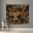 thumbnail image 1 of Pofeuu Embroidery Chicken Rooster Print Wall Tapestry Decoration Wall Hanging Tapestry 60 x 51 Inch, 1 of 6